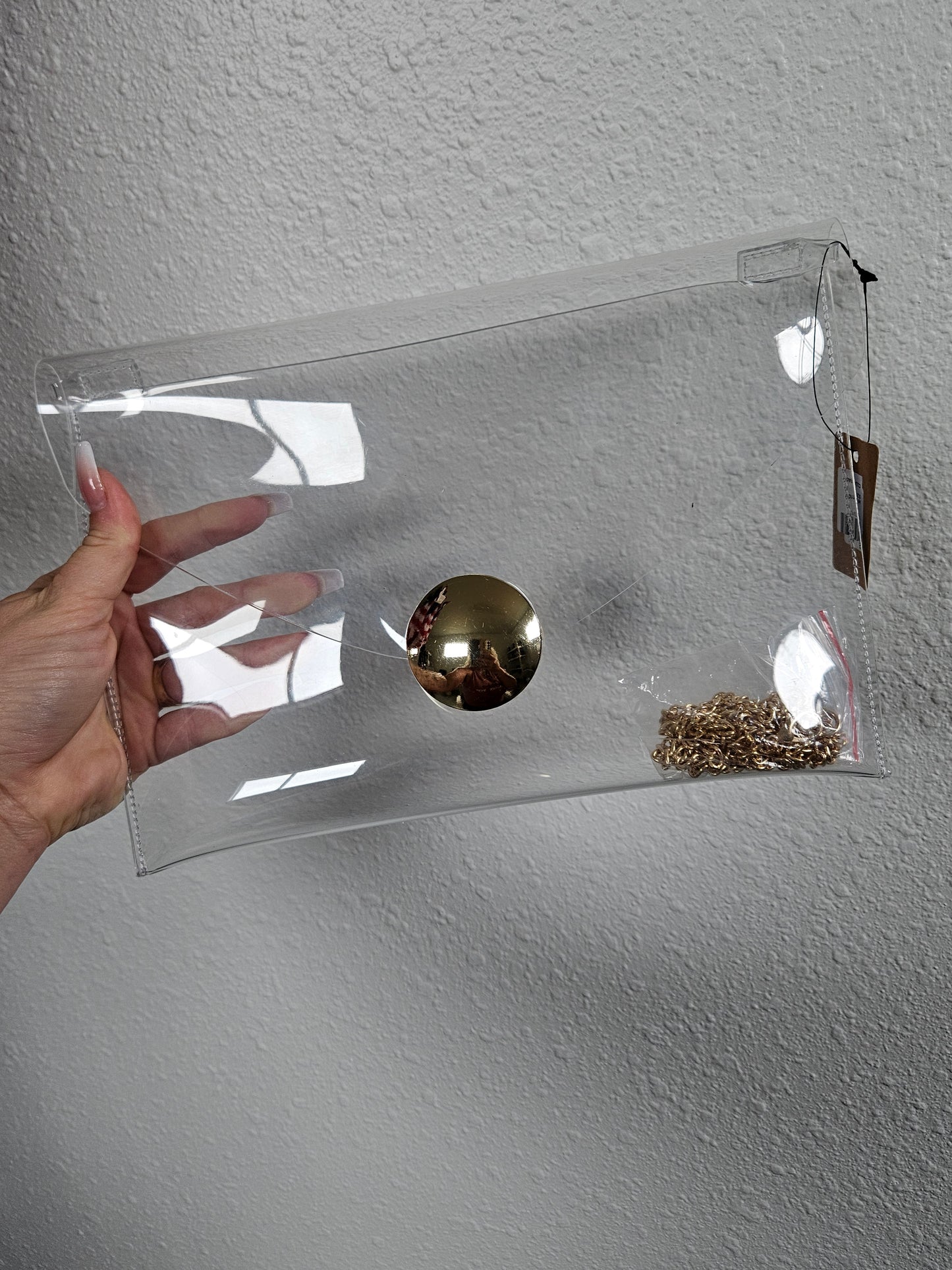 Gold Snap Clear Purse