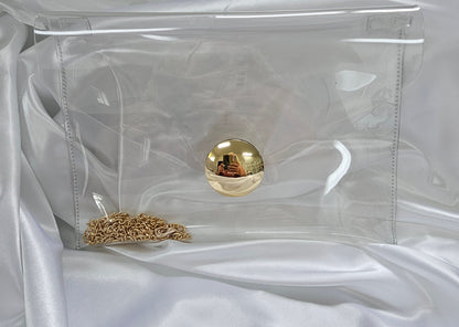 Gold Snap Clear Purse