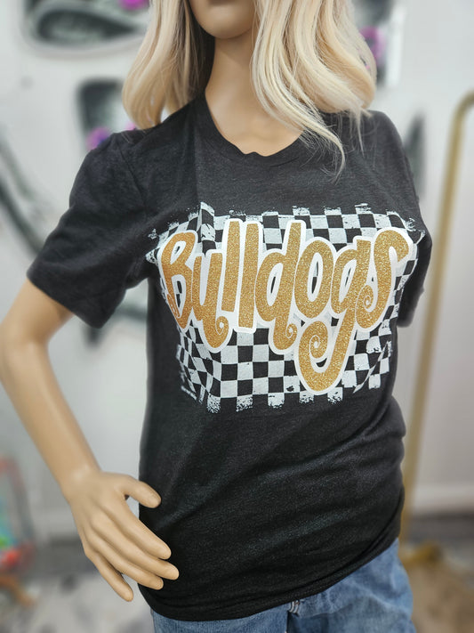 Bulldogs Checkered Tee