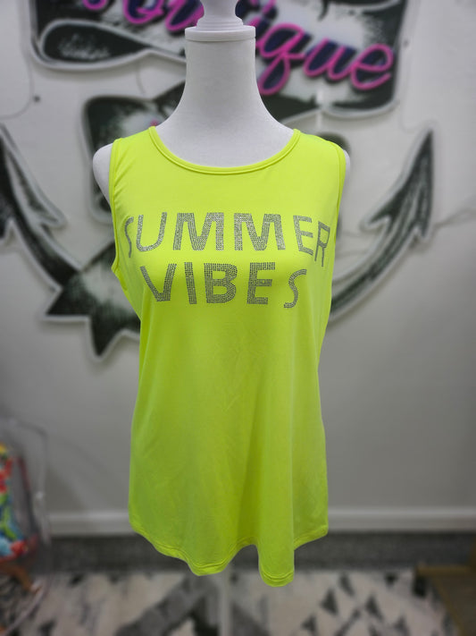 Summer Vibes Bling Tank