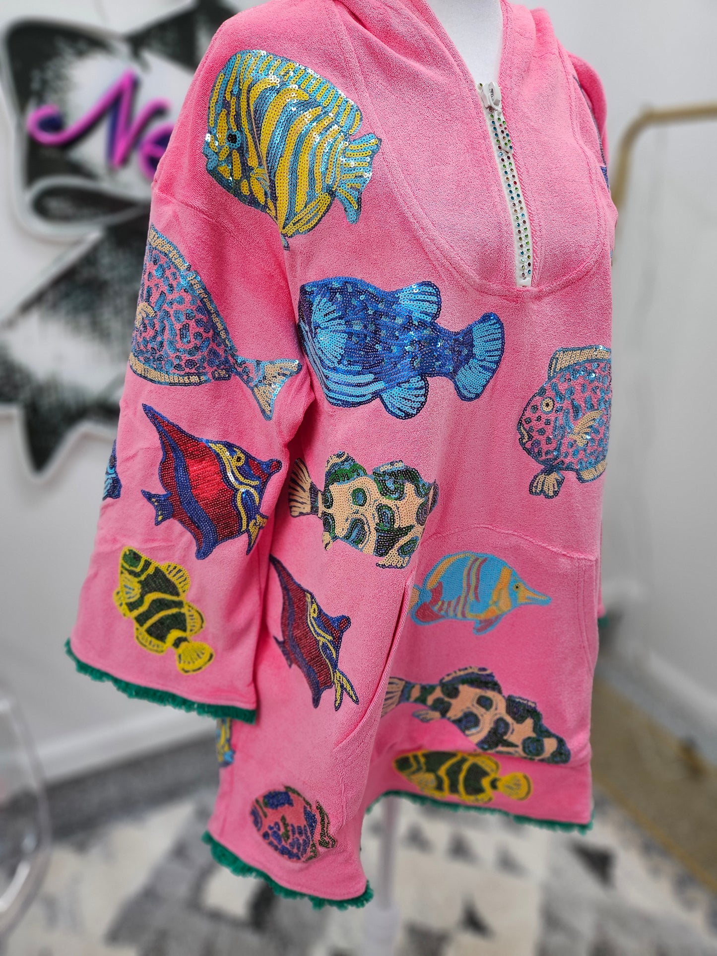 Queen of Sparkles Tropical Fish Cover-Up