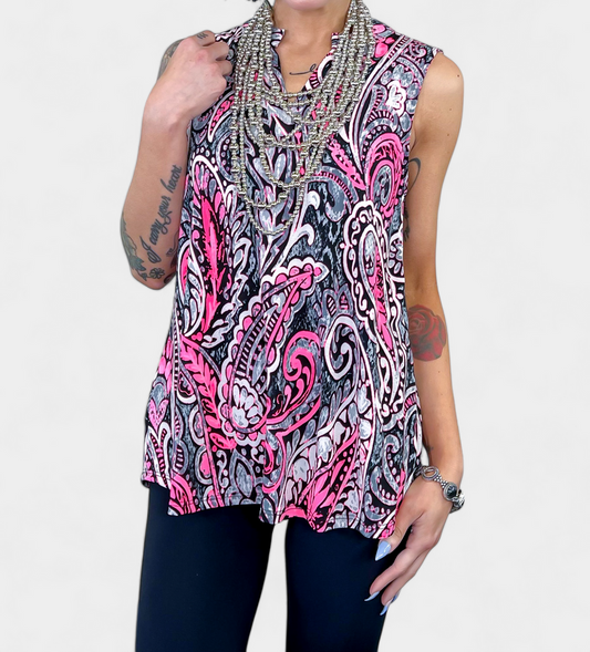 Dear Scarlett Paisley Sleeveless Top