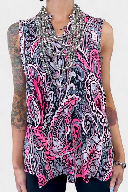 Dear Scarlett Paisley Sleeveless Top