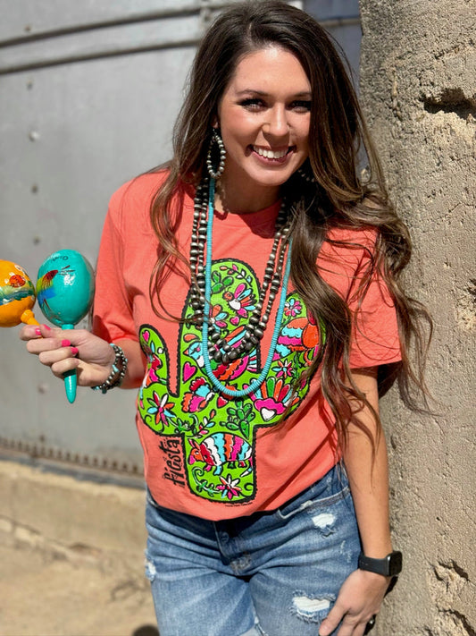 Fiesta Coral Tee