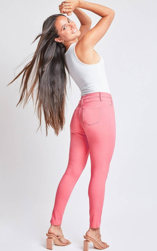 Hyperstretch mid-rise skinny jeans