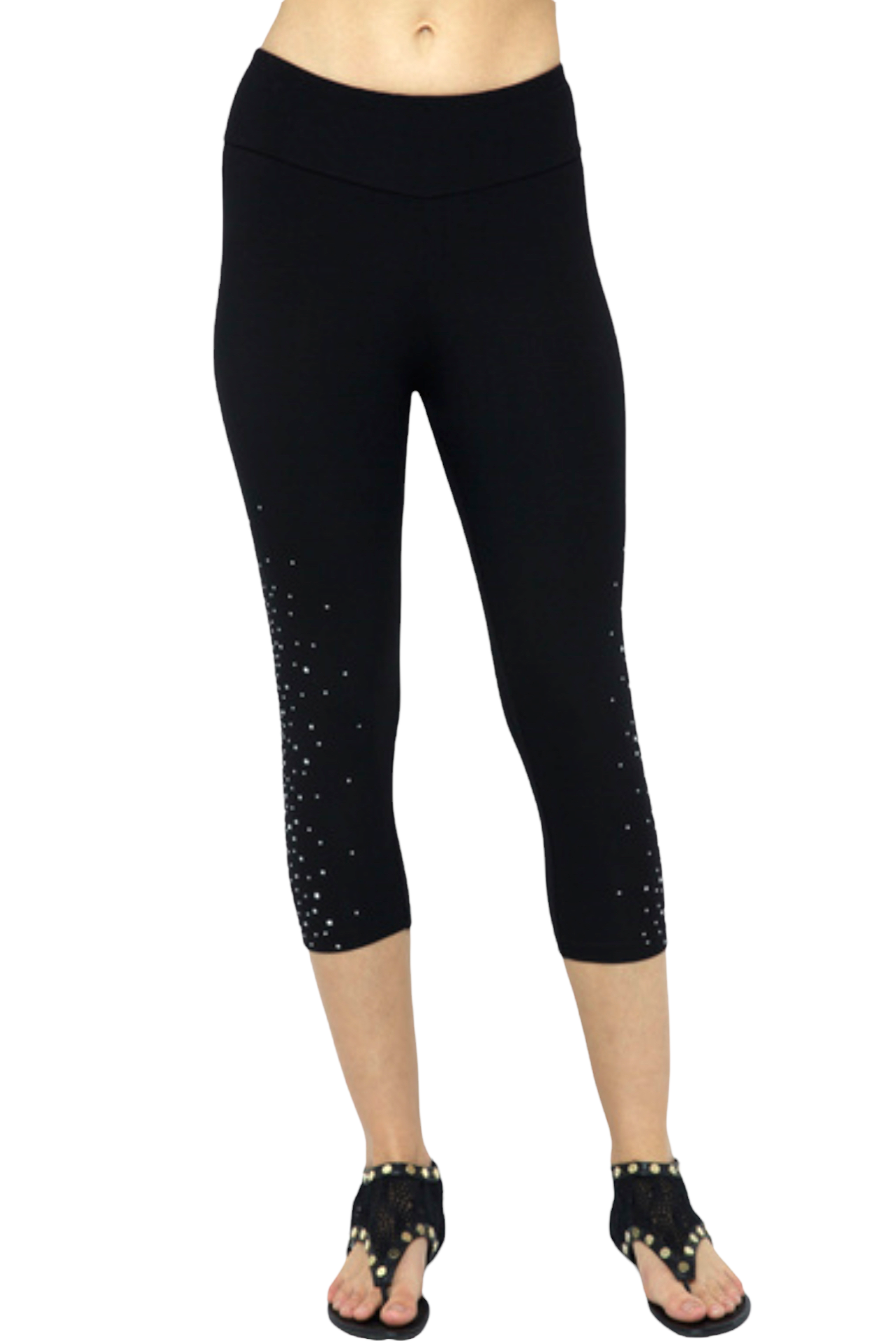 Rhinestone Capri Leggings