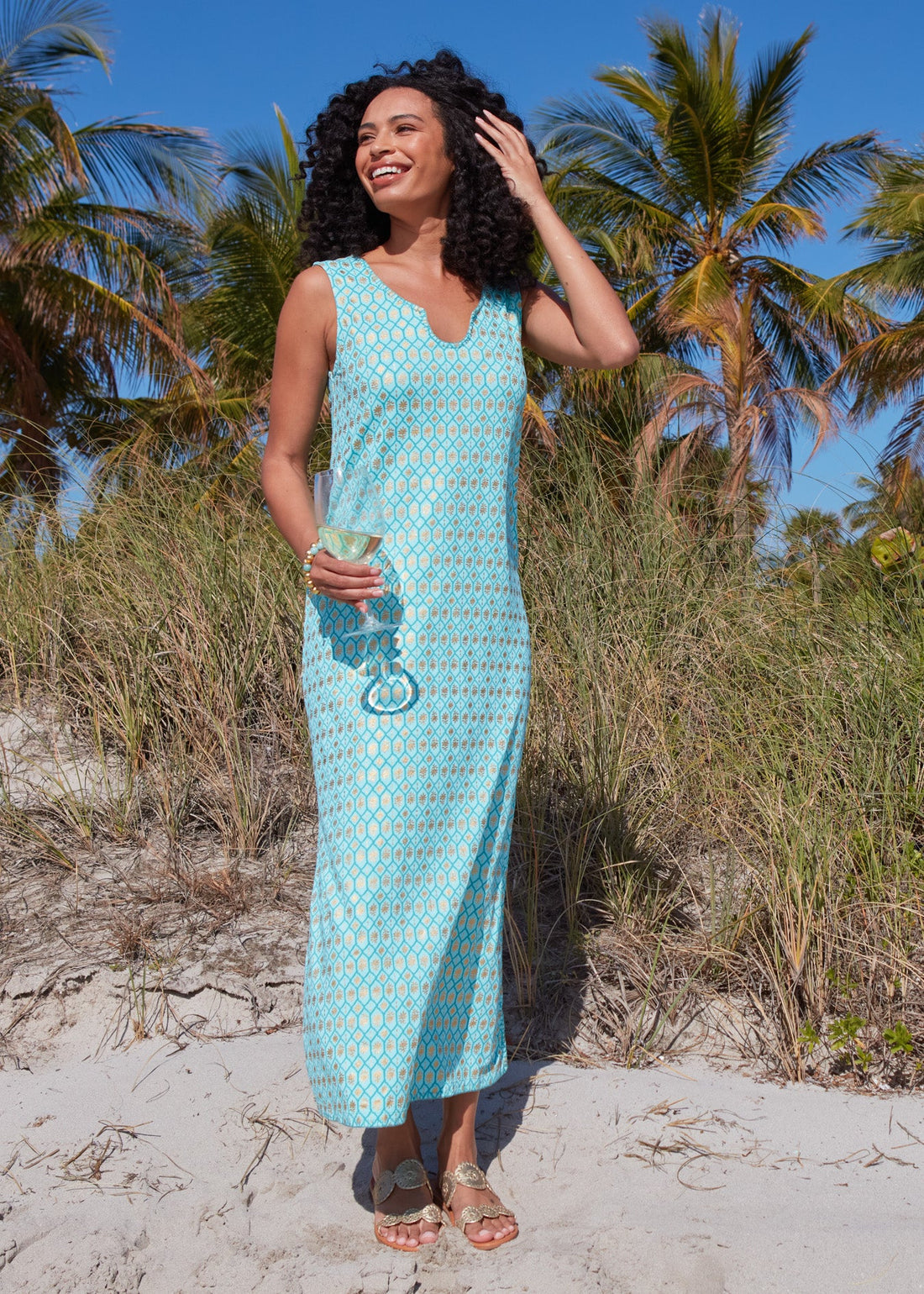 Aqua Metallic Maxi