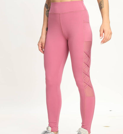 Criss-cross Mesh Leggings