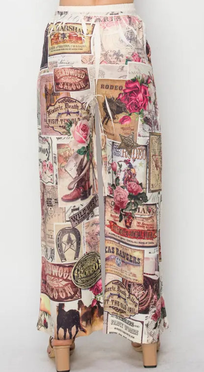 Wild Rose Linen Pants